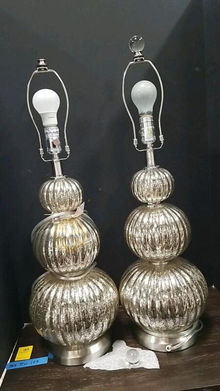 Stacked Sphere Lamp Pair