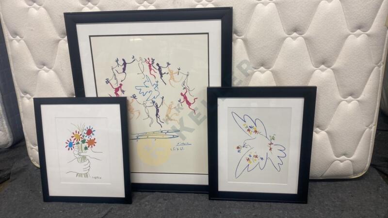 3 Pieces of Matted Framed Art