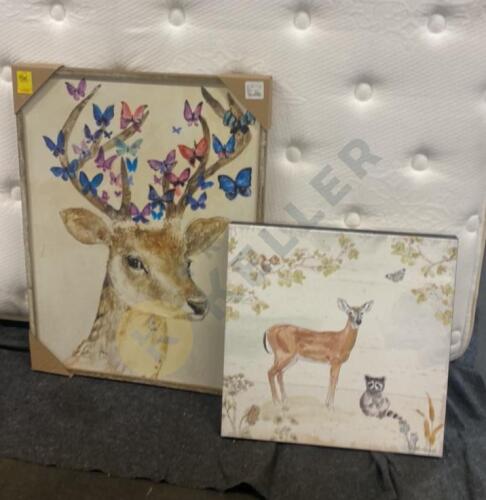 Two Paintings of Deer