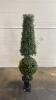 Faux Fiddle Fig Leaf and Topiary - 4