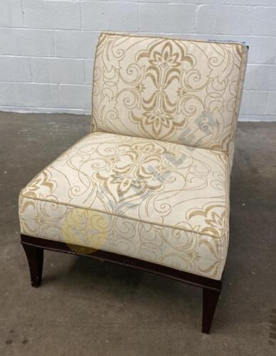 Beige Patterned Accent Chair