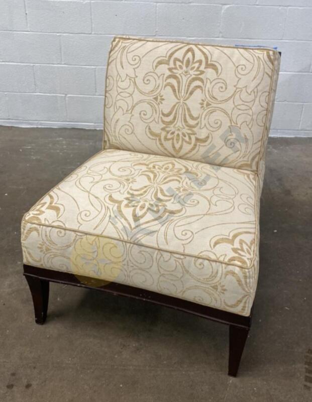 Beige Patterned Accent Chair