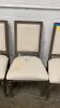 Set of 4 Upholstered and Wood Dining Chairs - 4