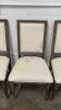 Set of 4 Upholstered and Wood Dining Chairs - 5