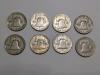 8 Franklin Silver Half Dollar Coins - 2