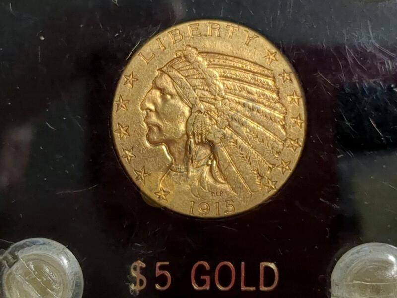 1915 Gold Indian Head $5 Coin