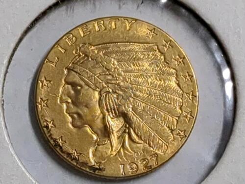 1927 Gold Indian Head $2.50 Coin