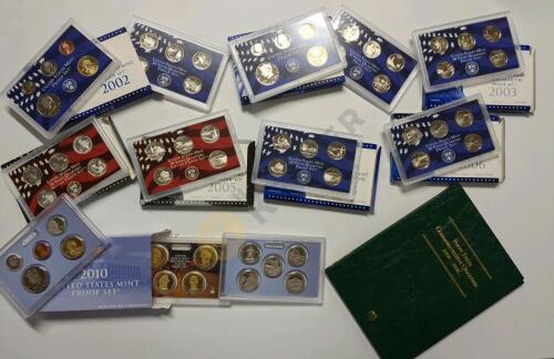 2002, 2003, 2010, US Proof Coin Sets and State Quarters