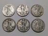 6 Walking Liberty Silver Half Dollar Coins