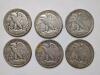 6 Walking Liberty Silver Half Dollar Coins - 2