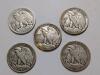 5 Walking Liberty Silver Half Dollar Coins - 2