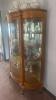 Antique Bow Front Curio Display Cabinet - 6