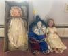 Antique Dolls and Jester Doll