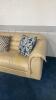 Leather Sofa and Throw Pillows - 3