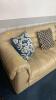 Leather Sofa and Throw Pillows - 4