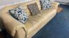 Leather Sofa and Throw Pillows - 5