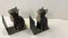 Pair of Cast Iron Cat Bookends - 2