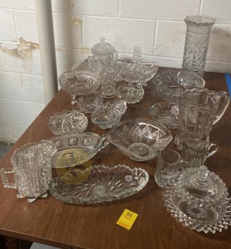 Cut Glass Serving Pieces and More