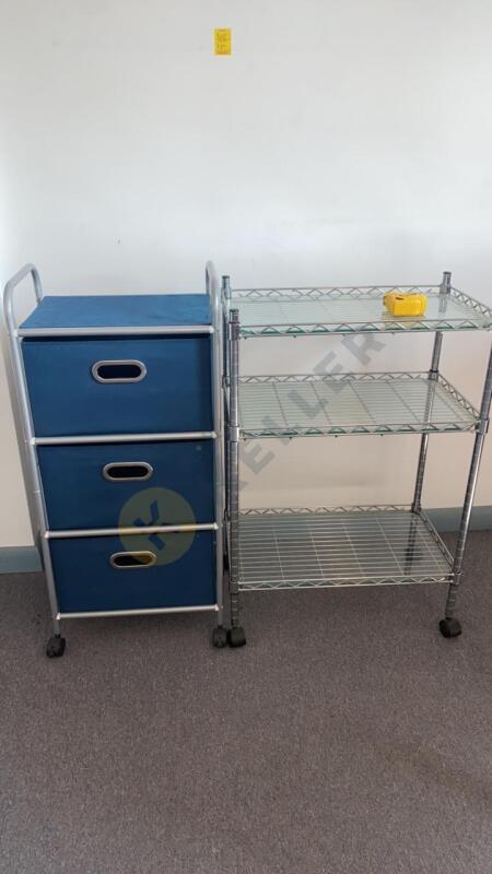 Shelf and Drawers on Wheels