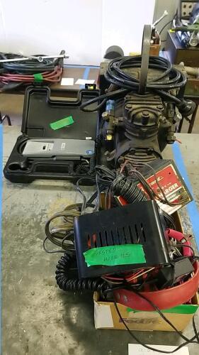 Leak Detector, Vacuum Pump, and Chargers