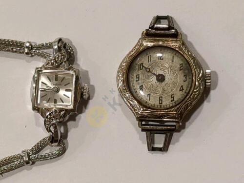 Two 14K Gold Ladies Wrist Watches