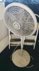 20" Oscillating Fan, 2 Metal Step Ladders, and Card Table - 2