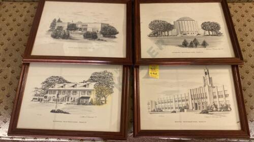 4 Milton Hershey School Signed Prints