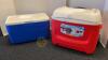 Rolling Igloo Cooler and Coleman Cooler