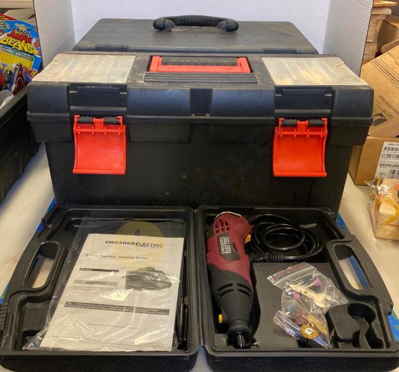 Plastic Toolboxes, Rotary with Case, Tools, and More