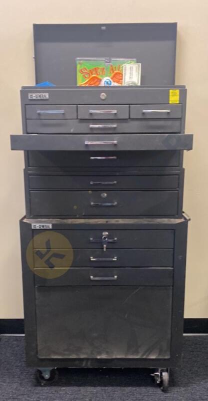 Metal US General Rolling Tool Chest with Contents