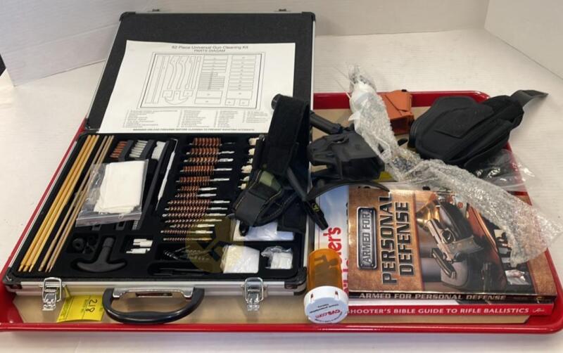 62 Piece Universal Gun Cleaning Kit and More
