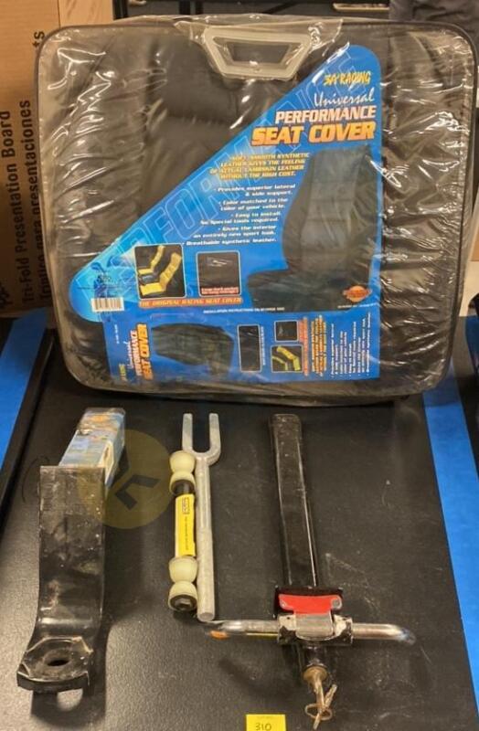 2" Tow Bar, Steering Wheel Lock With Keys, Seat Covers, And More