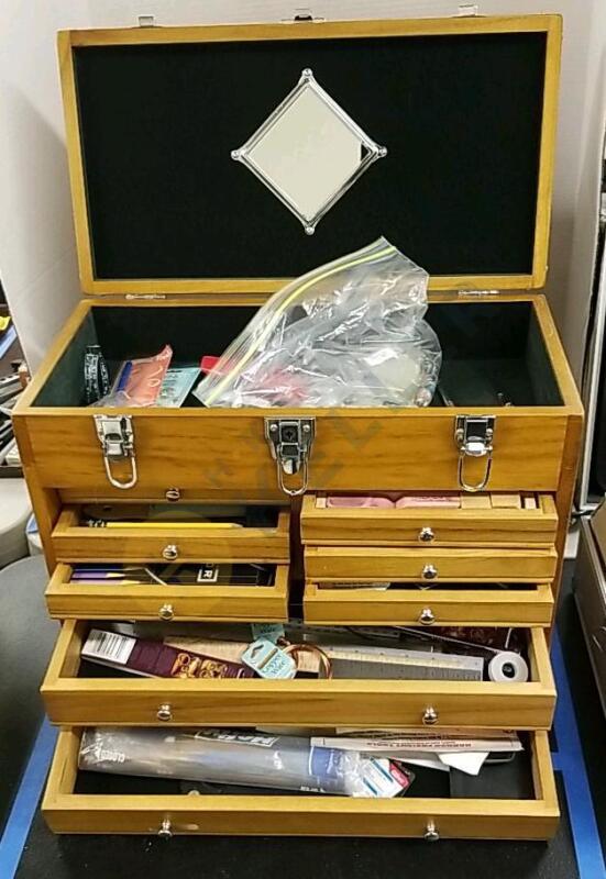 Windsor Design Wood Machinst Toolbox With Contents