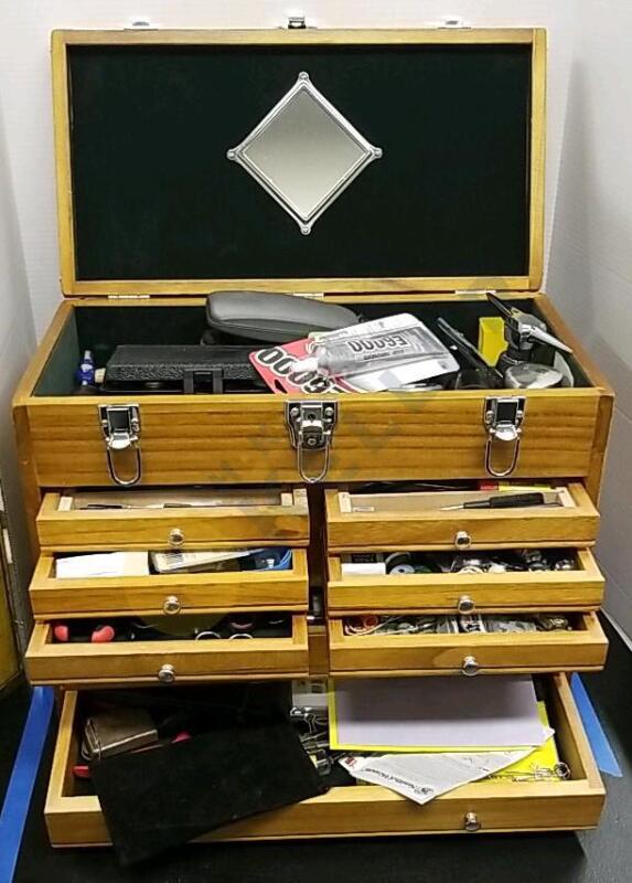 Windsor Design Wood Machinst Toolbox With Contents