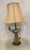Brass Lamp with Lamp On It and Brass Lamp with Kettle On It - 2