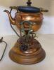 Brass Lamp with Lamp On It and Brass Lamp with Kettle On It - 5