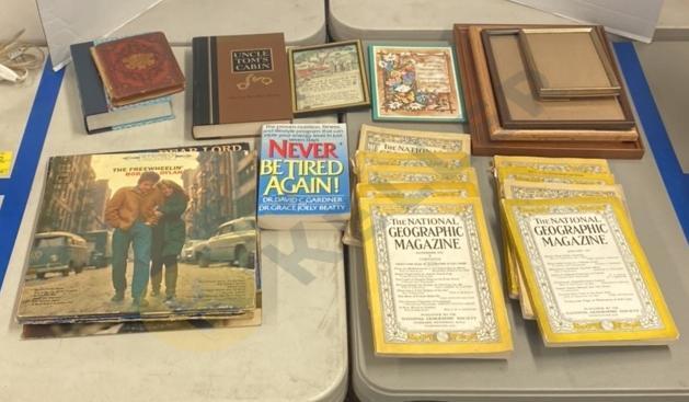 1920s-1940s National Geographic Issues, LP Records, Books, and More