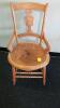 Wooden Side Table, Chairs, and Child's Rocker - 4