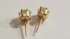 14K Gold Diamonique Stud Earrings - 5