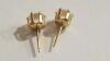 14K Gold Diamonique Stud Earrings - 6
