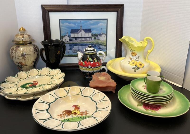 Star Barn Print, Egg Dishes, Urn, and More