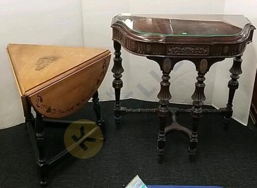 Entry Table and Oak Drop Leaf Table