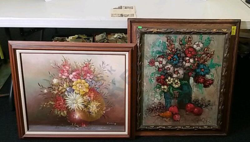 Hugo Casar Framed Painting and Second Framed Painting