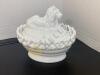 Milk Glass Animals on Nests, Baskets, and More - 8