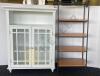 White Storage Cabinet and 4 Tiered Stand