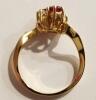 14K Gold Ring with Diamonds and Rubies - 5