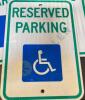 3 Handicapped Reserved Parking Signs - 2