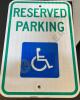 3 Handicapped Reserved Parking Signs - 3