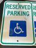 3 Handicapped Reserved Parking Signs - 4