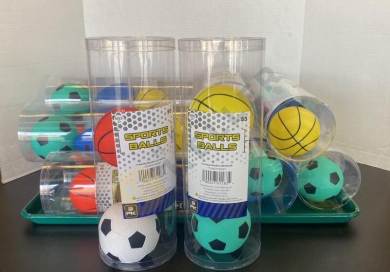 Eleven 3-Packs of Toy Sports Balls